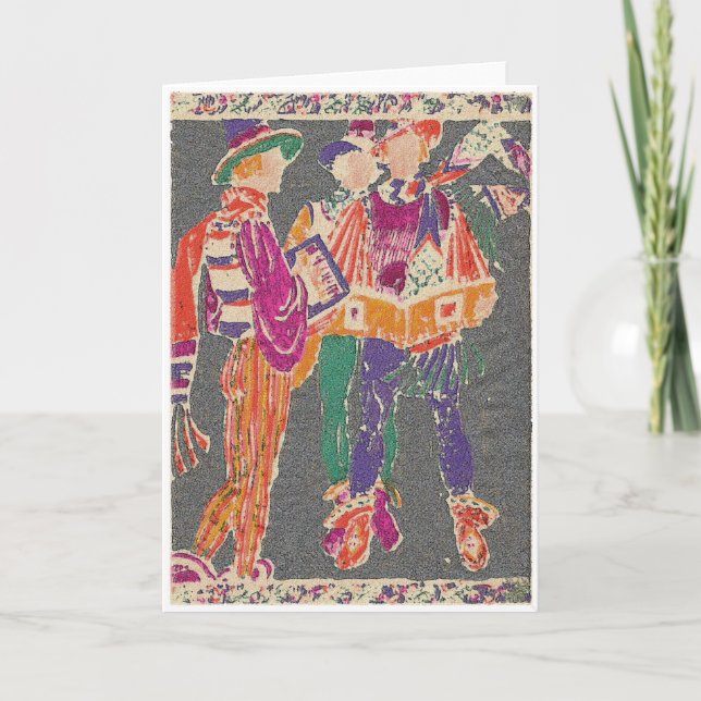 Vintage Männer im Kampf Weihnachten Unterricht (Vorderseite)