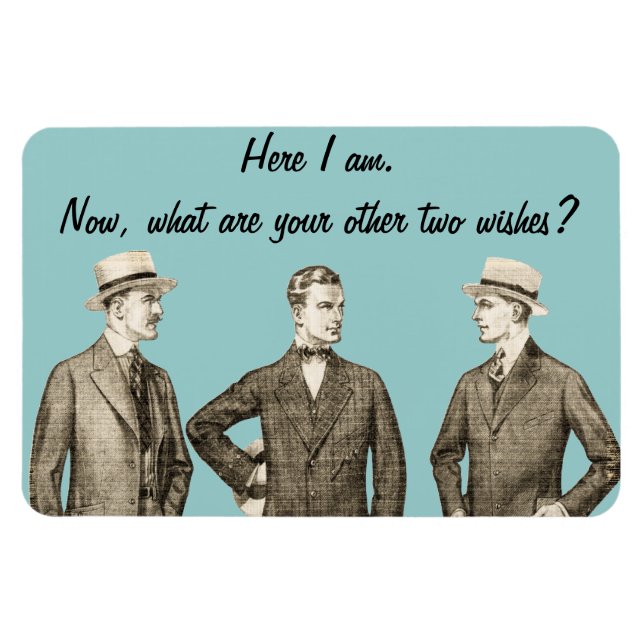 Vintage Männer Magnet (Horizontal)