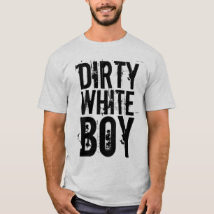 Vintage MÄNNER T - SHIRT, SCHMUTIGE WEISSE JUNGE T-Shirt