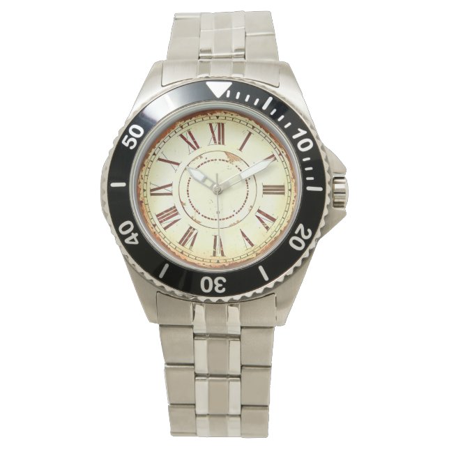 Vintage Männerschau Armbanduhr (Vorderseite)