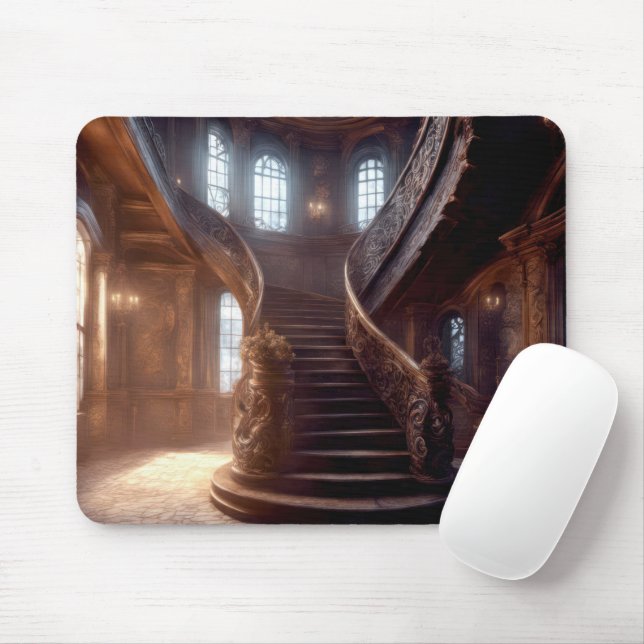 Vintage Mansardentreppe Mousepad (Mit Mouse)