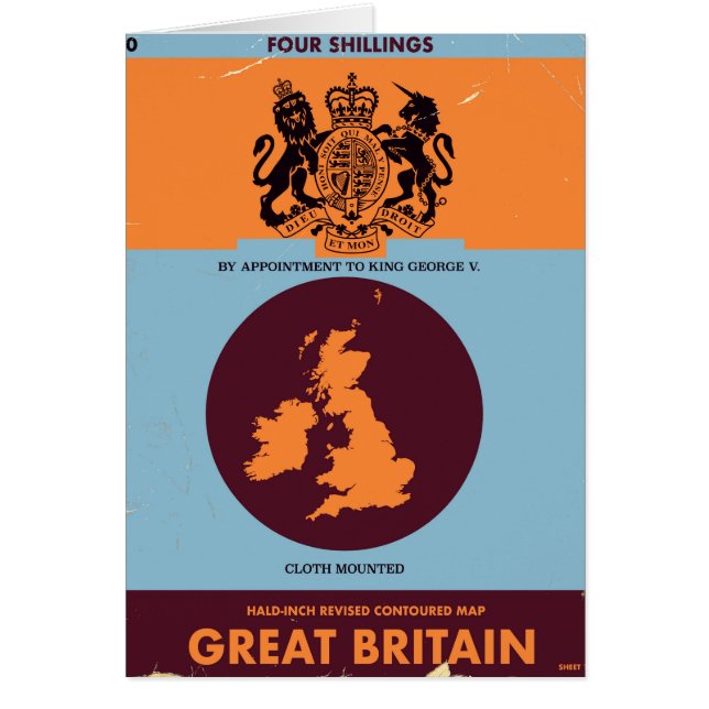 Vintage map book cover of Great Britain. (Vorne)