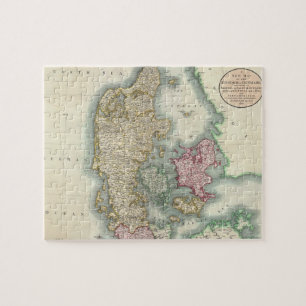Vintage Map of Denmark (1801) Puzzle