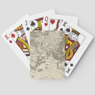 Vintage Map Of Europe and Asia Spielkarten