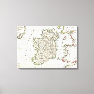 Vintage Map of Ireland (1771) Leinwanddruck