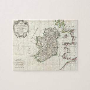 Vintage Map of Ireland (1771) Puzzle