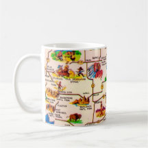Vintage Map of South Dakota Mug