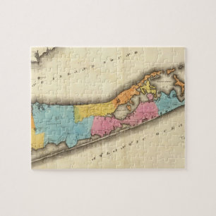 Vintage Map of Suffolk New York 1829 Puzzle