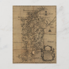 Vintage Map of The Chesapeake Bay 1778 Postkarte