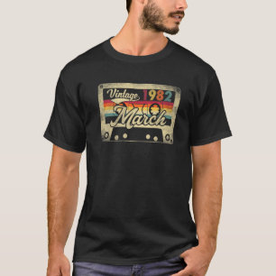 Vintage March 1982 40Th Birthday Gift Vintage Cass T-Shirt