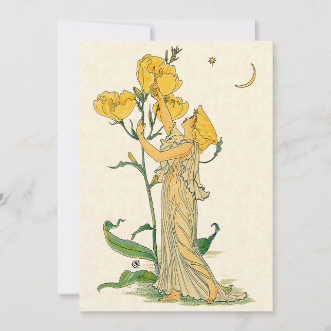 Vintage Märchen, Abend Primrose, Walter Krane (Vorderseite)