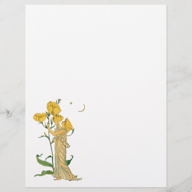 Vintage Märchen, Abend Primrose, Walter Krane (Vorderseite)