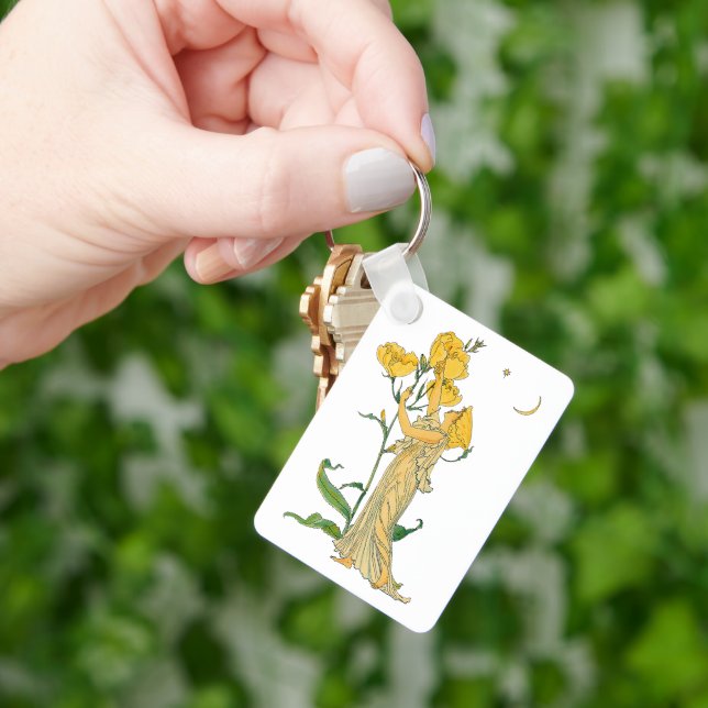 Vintage Märchen, Abend Primrose, Walter Krane Schlüsselanhänger (Hand)