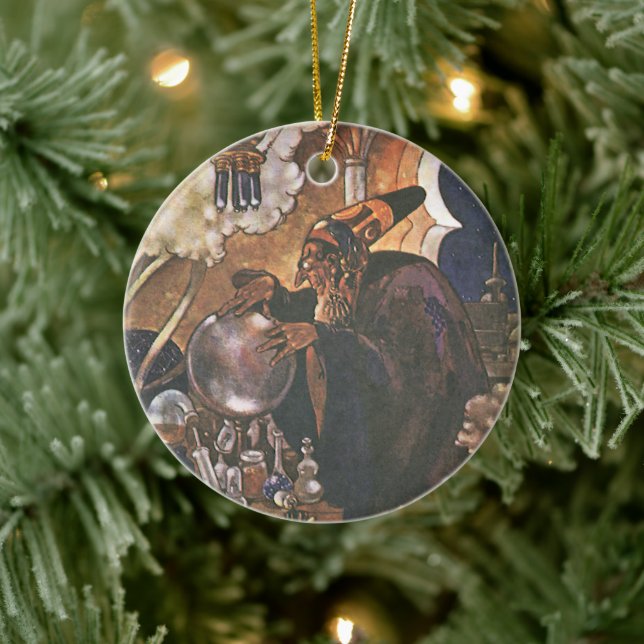 Vintage Märchen, Aladdin und Magic Lamp Keramikornament (Baum)