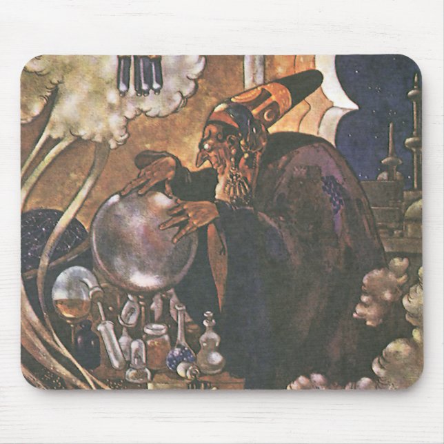 Vintage Märchen, Aladdin und Magic Lamp Mousepad (Vorne)