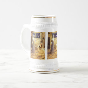 Vintage-Märchen Aschenputtel mit Feenpatin Bierglas