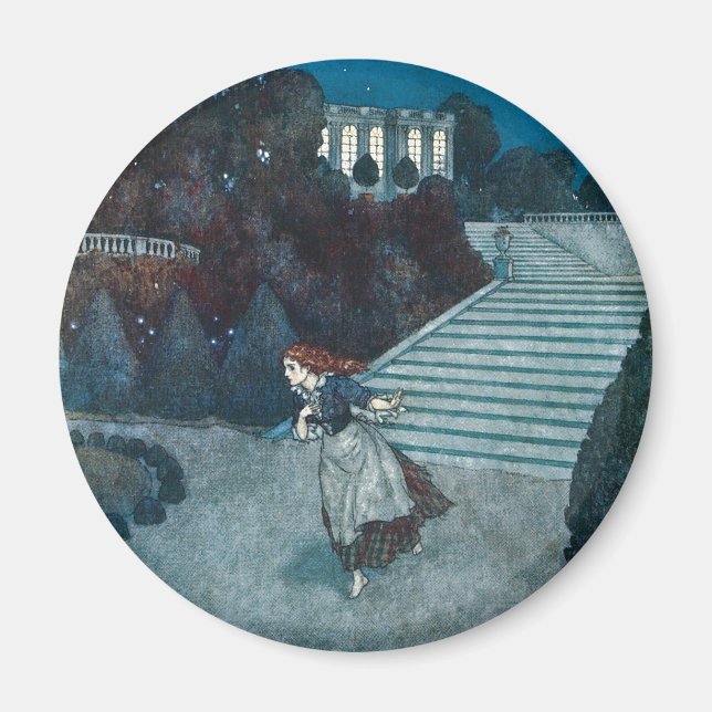 Vintage Märchen, Aschenputtel von Edmund Dulac Magnet (Vorne)