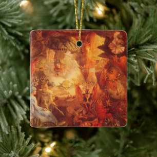 Vintage Märchen Der Gefangene Robin von Fitzgerald Keramikornament