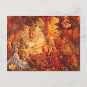 Vintage Märchen Der Gefangene Robin von Fitzgerald Postkarte