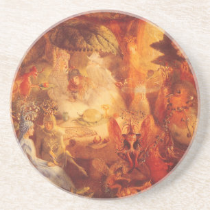 Vintage Märchen Der Gefangene Robin von Fitzgerald Sandstein Untersetzer