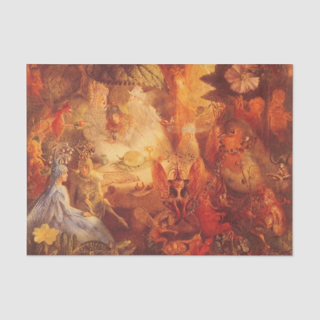 Vintage Märchen Der Gefangene Robin von Fitzgerald Seidenpapier (Vorderseite)