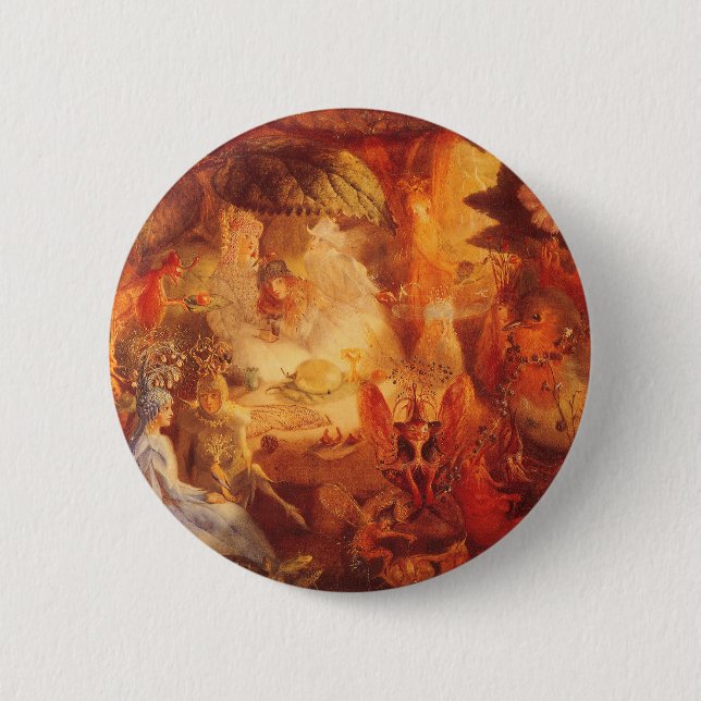 Vintage Märchen Die gefangene Robin von Fitzgerald Button (Vorderseite)