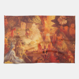 Vintage Märchen Die gefangene Rotkehlchen von Fitz Handtuch