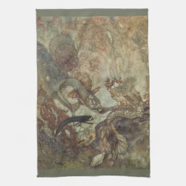 Vintage Märchen, Die Meerjungfrau von Edmund Dulac Geschirrtuch