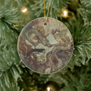 Vintage Märchen, Die Meerjungfrau von Edmund Dulac Keramik Ornament