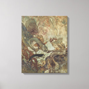 Vintage Märchen, Die Meerjungfrau von Edmund Dulac Leinwanddruck