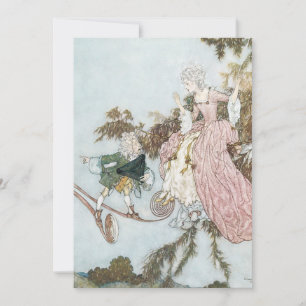 Vintage-Märchen Dornröschen von Edmund Dulac Einladung