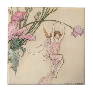 Vintage Märchen, drei Geister voller Freude Fliese