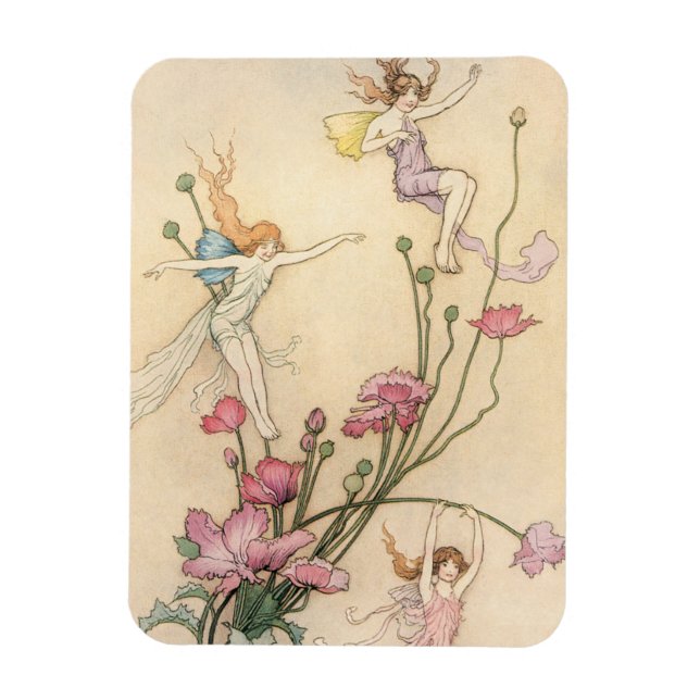 Vintage Märchen, drei Spirituosen gefüllt mit Freu Magnet (Vertikal)