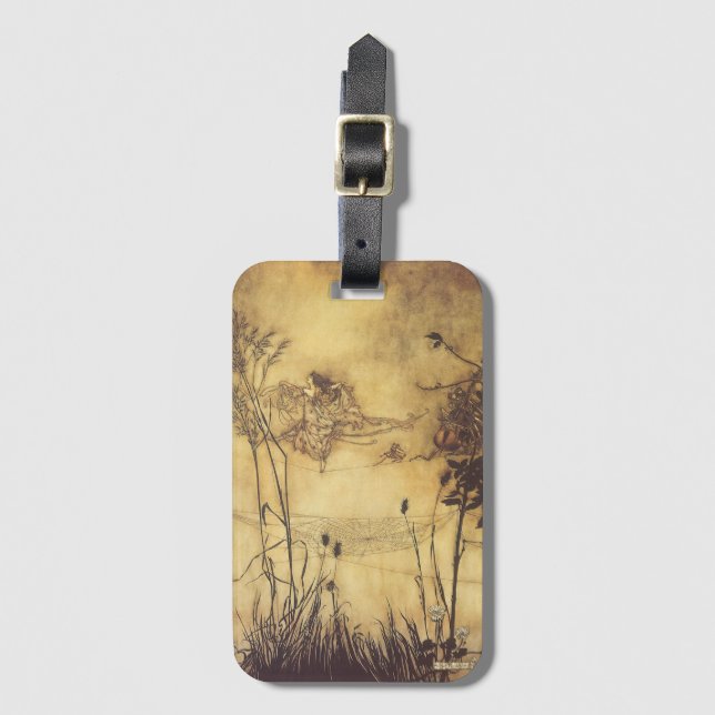 Vintage Märchen, Fairy's Tightrope von Rackham Gepäckanhänger (Vorderseite Vertikal)