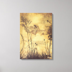 Vintage Märchen, Fairy's Tightrope von Rackham Leinwanddruck