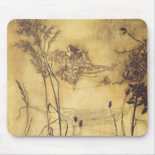 Vintage Märchen, Fairy's Tightrope von Rackham Mousepad