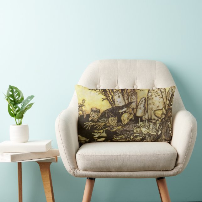 Vintage Märchen, Gruppe der Arbeiter von Rackham Lendenkissen (Stuhl )