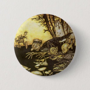 Vintage Märchen, Gruppe von Arbeitern von Rackham Button