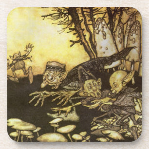 Vintage Märchen, Gruppe von Arbeitern von Rackham Getränkeuntersetzer