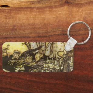 Vintage Märchen, Gruppe von Arbeitern von Rackham Schlüsselanhänger