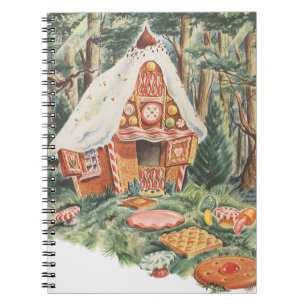 Vintage Märchen, Hänsel und Gretel Candy House Notizblock