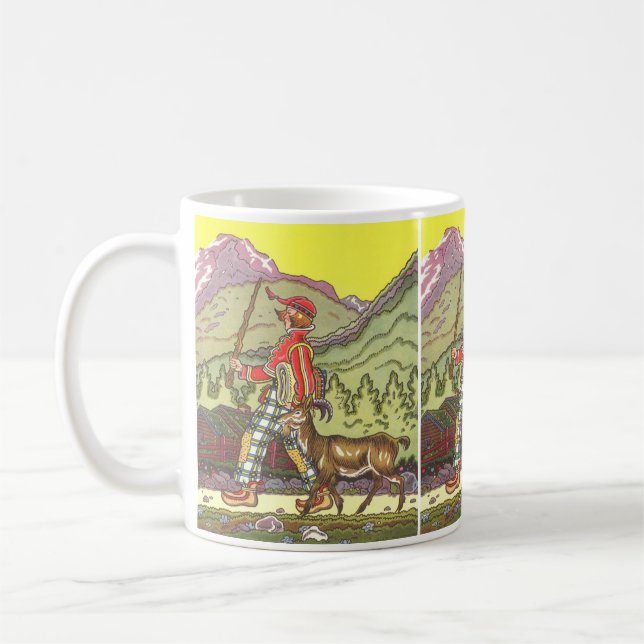Vintage Märchen, Junge und Nordwind, Hauman Kaffeetasse (Links)