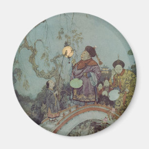 Vintage Märchen, Nachtigall von Edmund Dulac Magnet