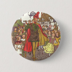 Vintage Märchen Piper von Hamelin von Hauman Button