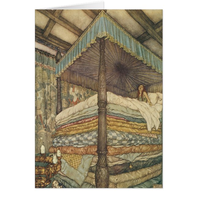 Vintage Märchen, Prinzessin und Pea, Edmund Dulac (Vorne)