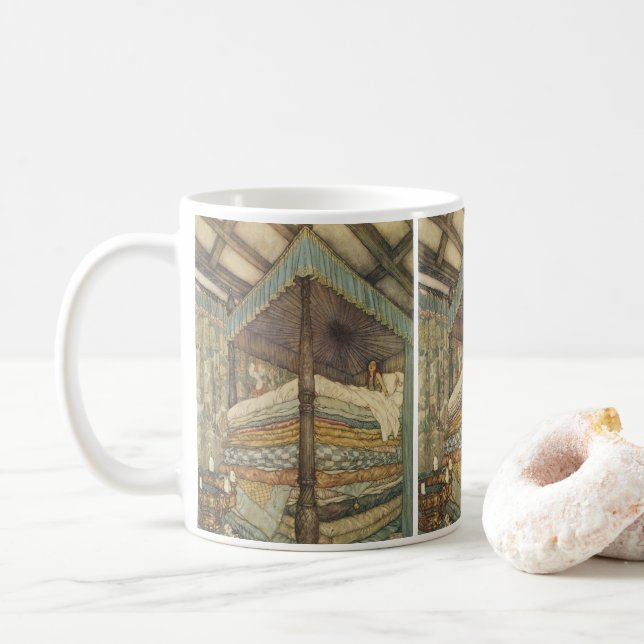 Vintage Märchen, Prinzessin und Pea, Edmund Dulac Kaffeetasse (Mit Donut)