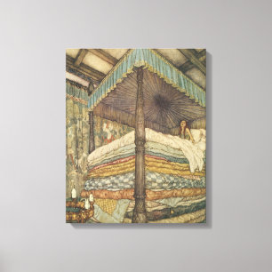 Vintage Märchen, Prinzessin und Pea, Edmund Dulac Leinwanddruck