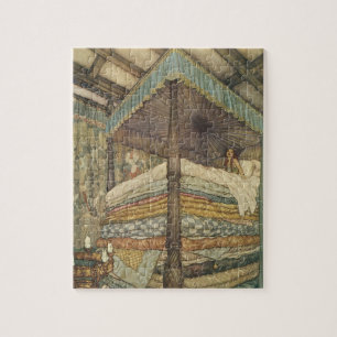 Vintage Märchen, Prinzessin und Pea, Edmund Dulac Puzzle