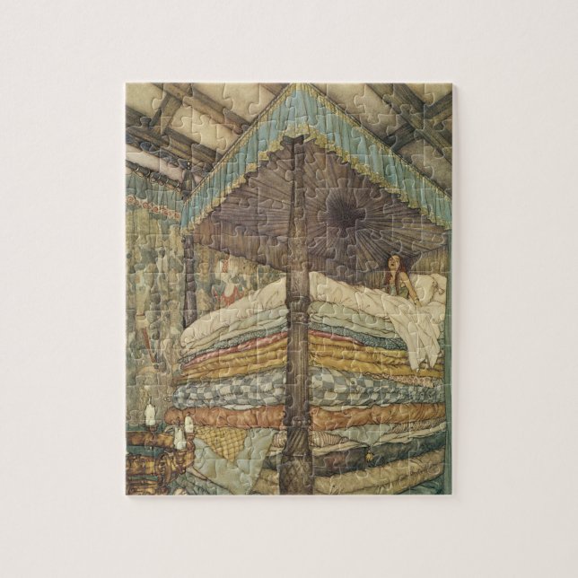 Vintage Märchen, Prinzessin und Pea, Edmund Dulac Puzzle (Vertikal)