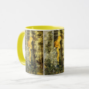 Vintage Märchen, Rapunzel mit Langblonde Tasse